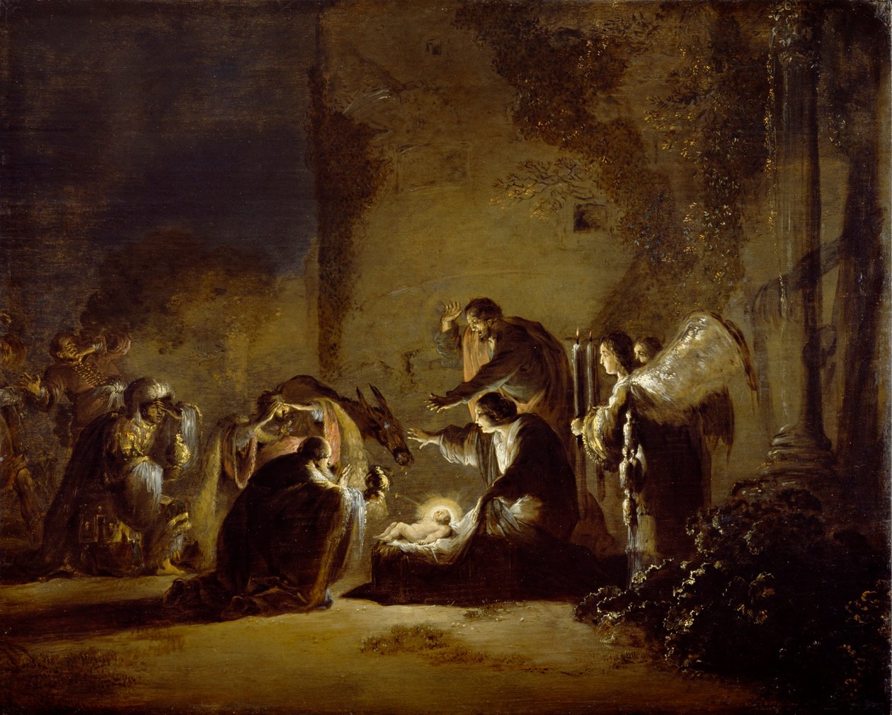 De vise männens tillbedjan av Leonaert Bramer