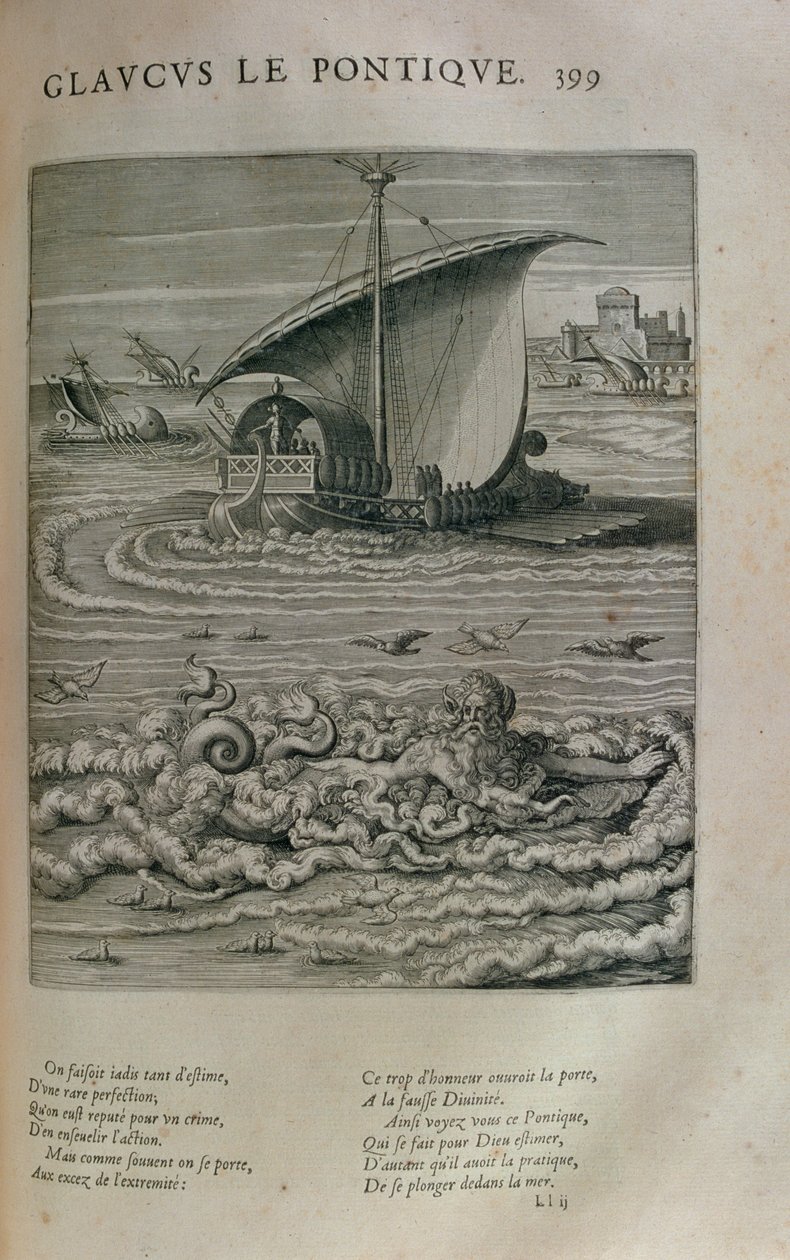 Glaukos, från "Les Images ou Tableaux de Platte Peinture des Deux Philostrates Sophistes Grecs", av Blaise de Vigenere (1523-96) Paris, 1615 av Leonard Gaultier