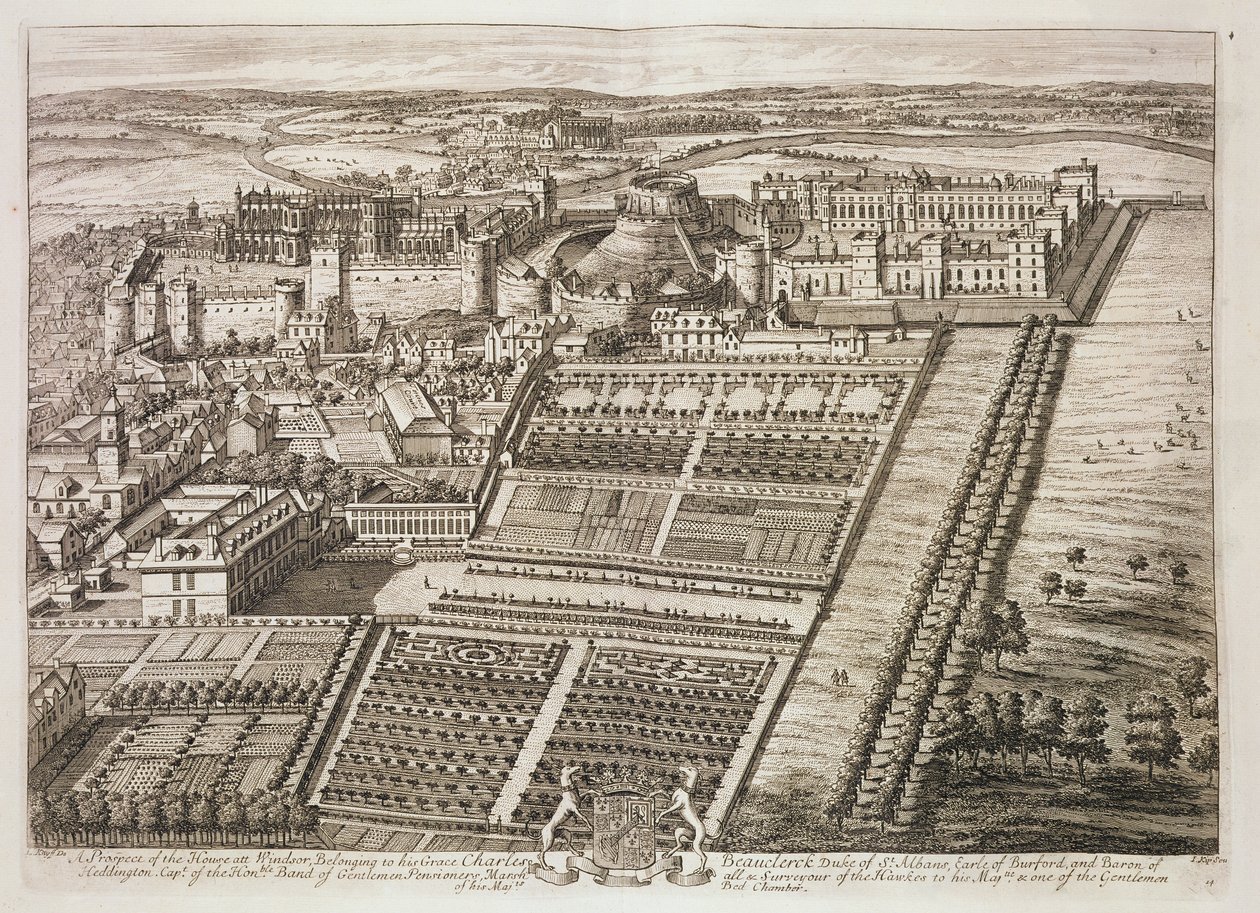 Windsor Castle, graverad av Johannes Kip (ca 1652-1722) av Leonard Knyff
