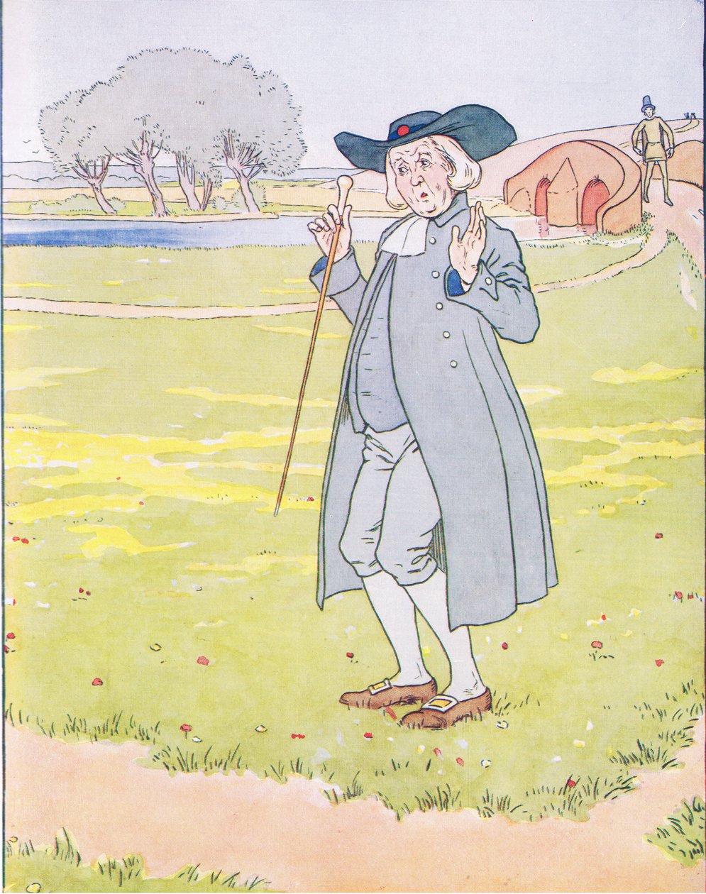 Mitt på fältet mötte de prästen av Leonard Leslie Brooke