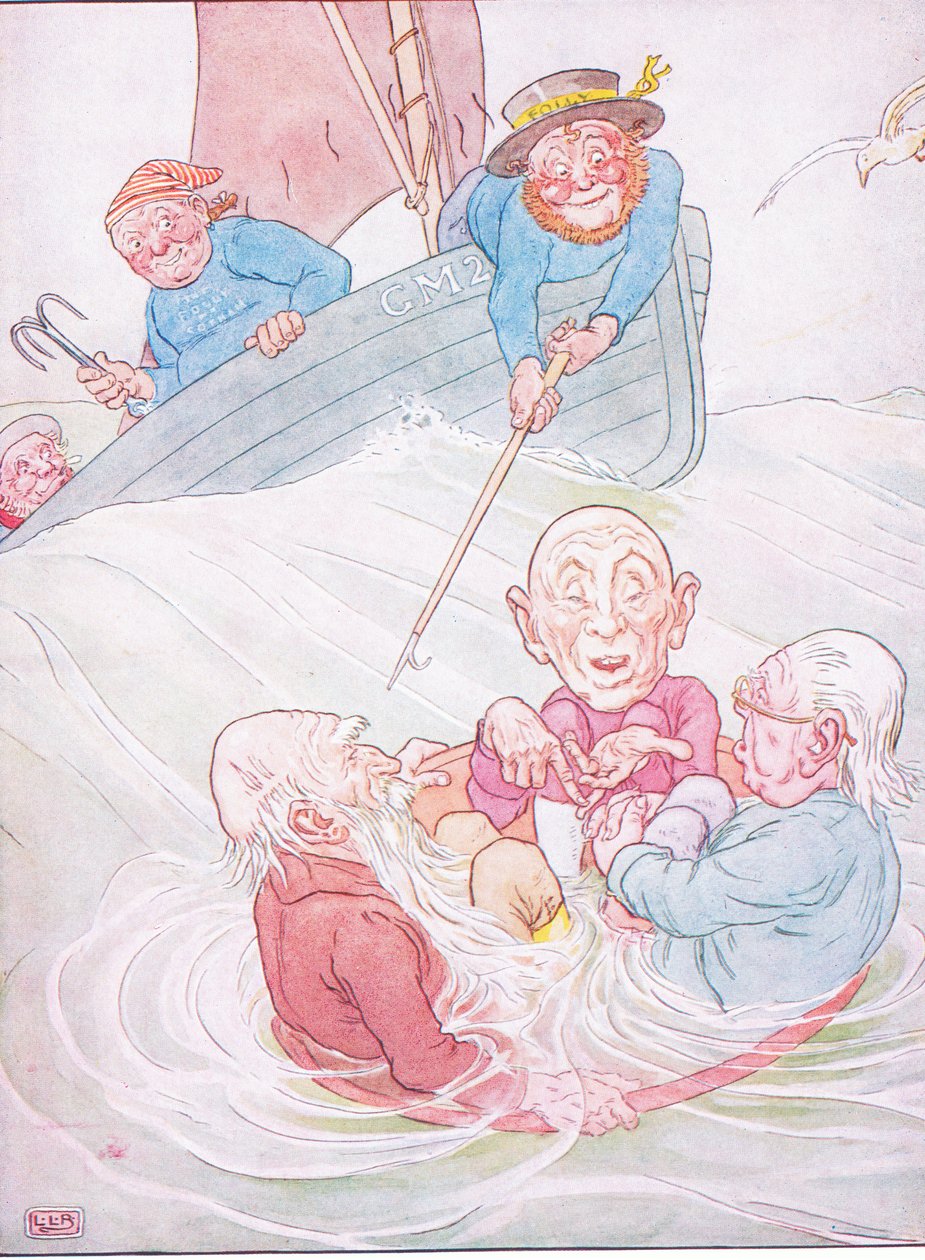 De tre vise männen från Gotham, gick till sjöss i en skål av Leonard Leslie Brooke