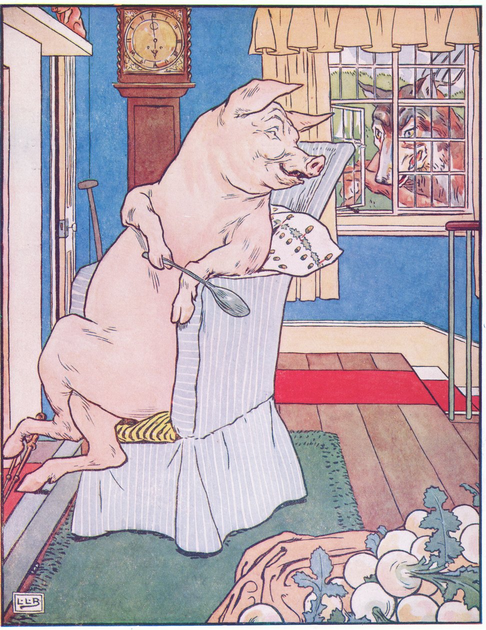 När vargen kom sa han: "Lilla gris, är du redo? av Leonard Leslie Brooke