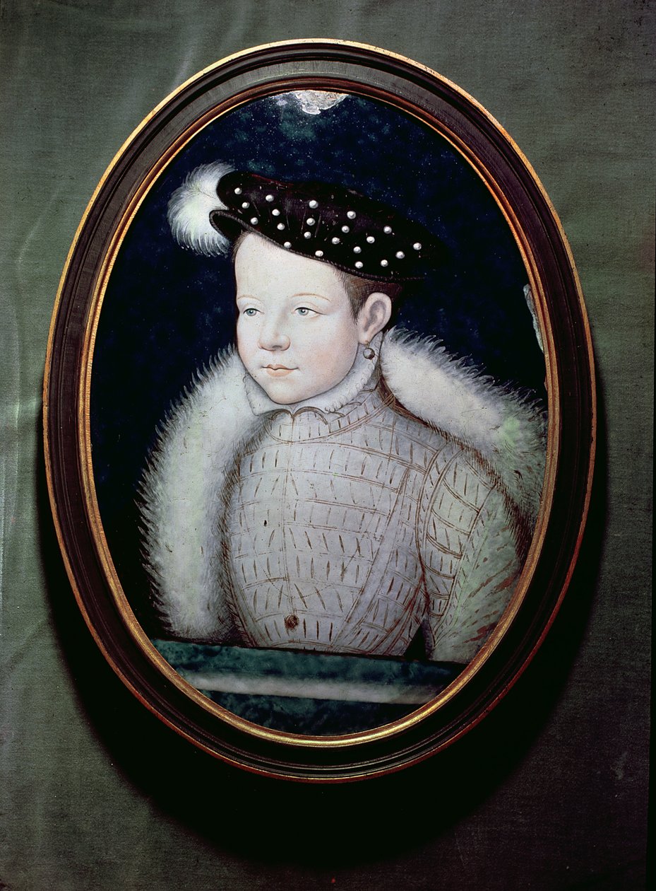 Porträtt av Frans II (1544-60) som Dauphin av Frankrike, ca 1560 (olja på emalj) av Leonard Limosin