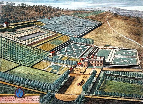 Fair Lawn i grevskapet Kent graverad av Johannes Kip (ca 1652-1722) (gravyr) av Leonard (after) Knyff