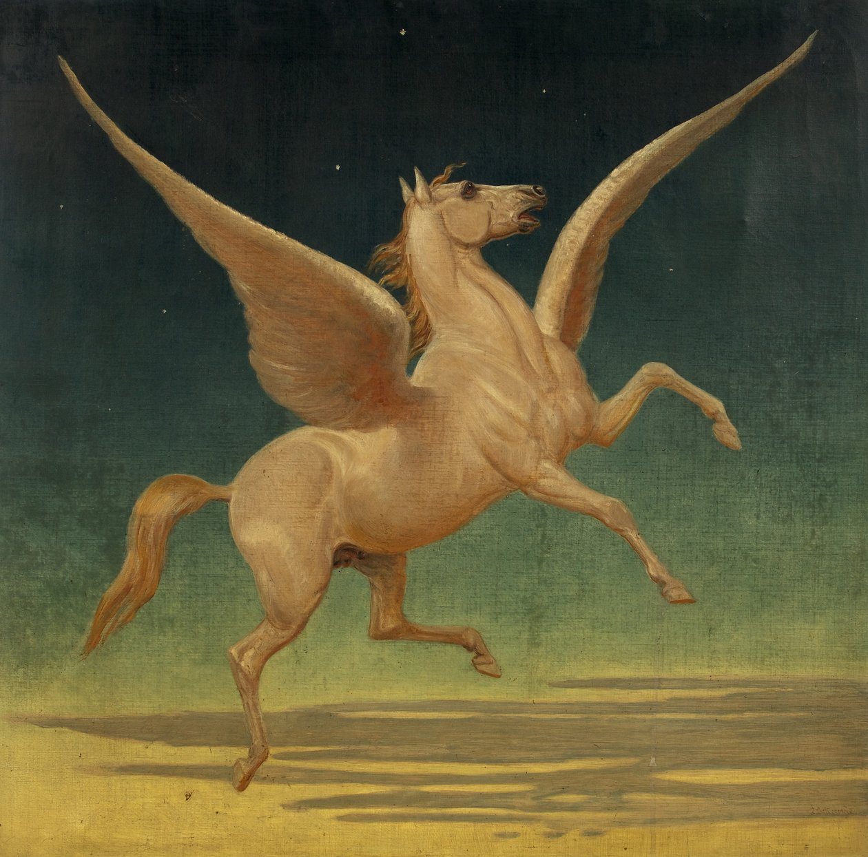 Pegasus (olja på duk) av Leonard Cattermole
