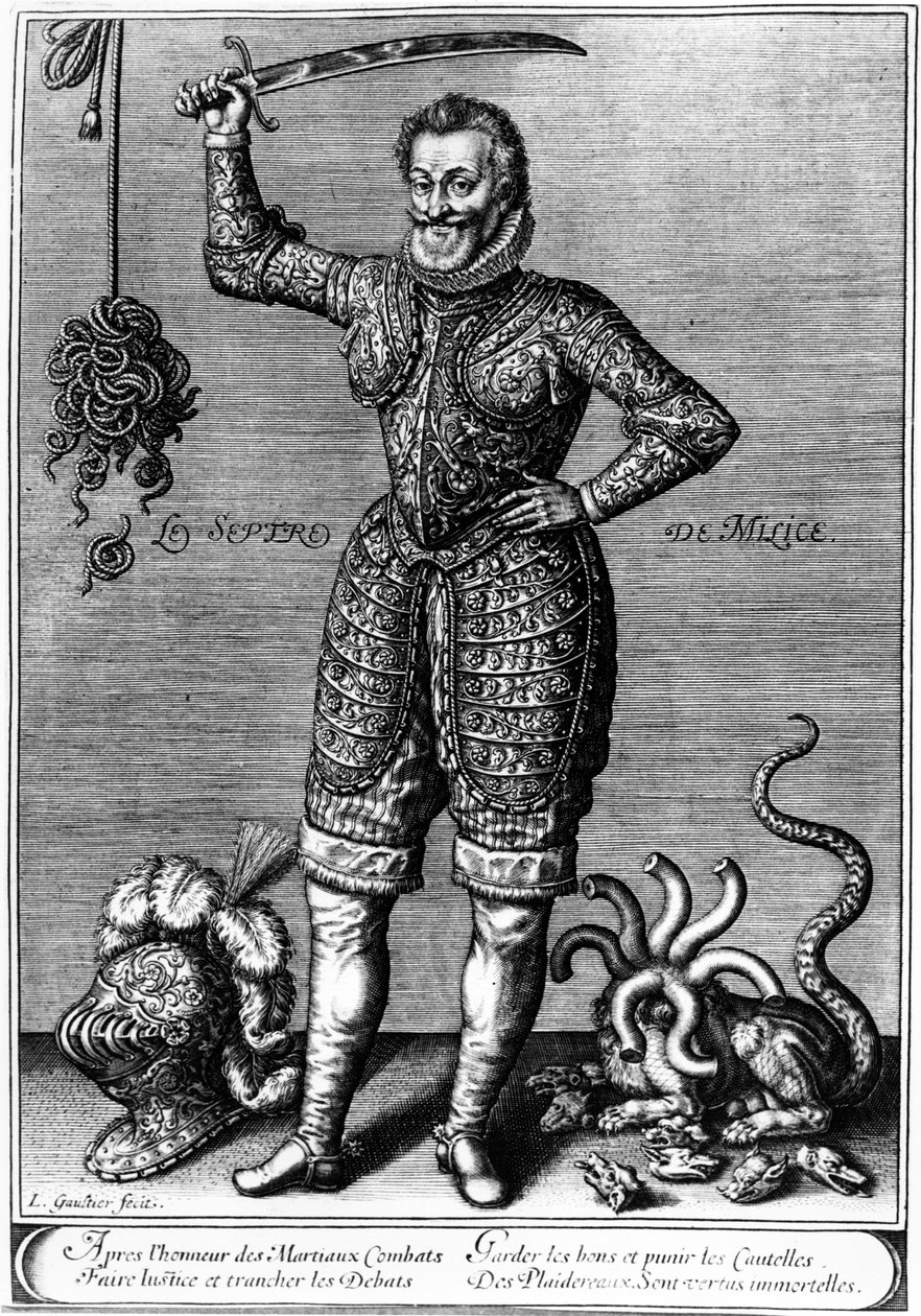 Allegoriskt porträtt av Henri IV, 1600-talets första kvartal av Leonard Gaultier