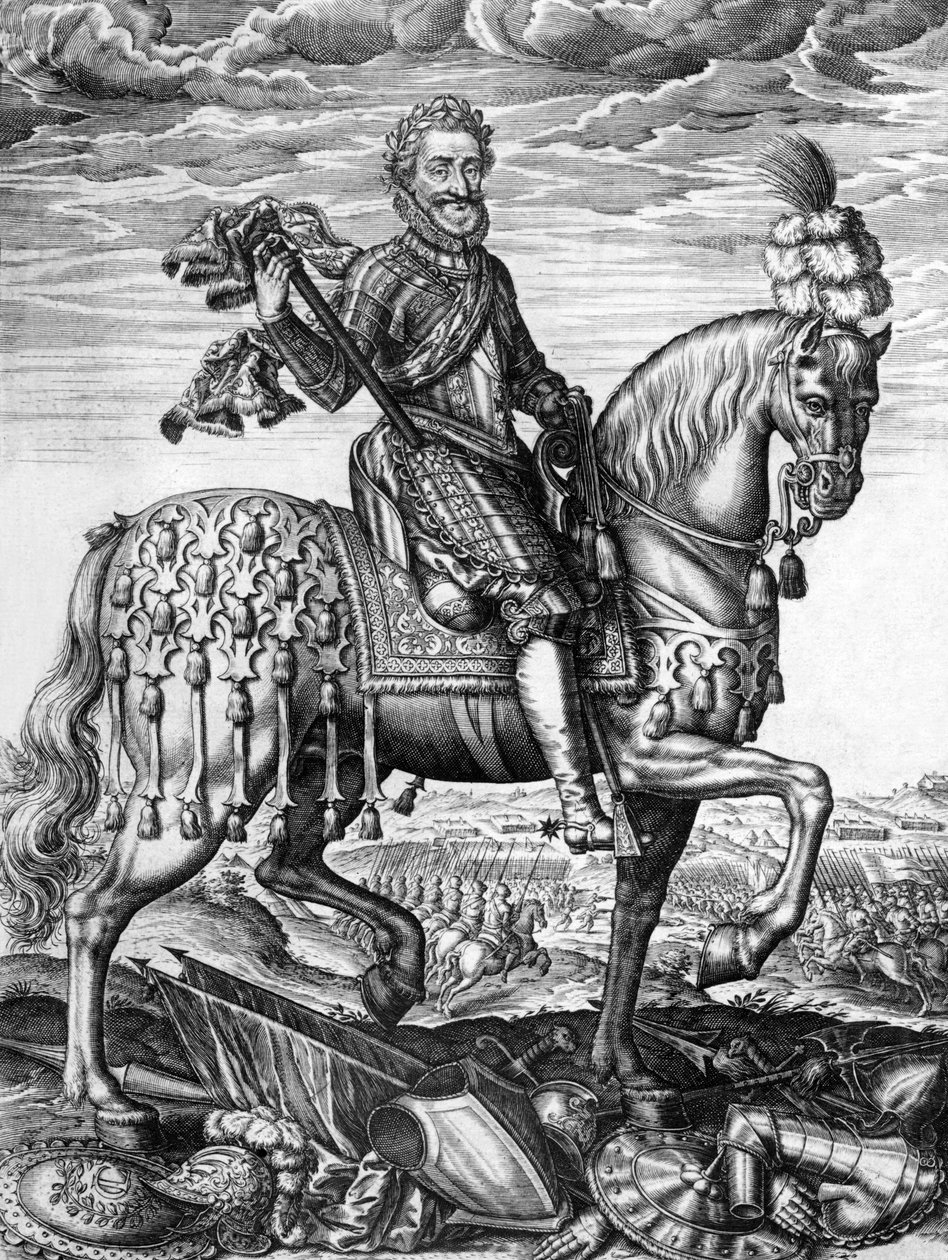 Henri IV (1553-1610) fransk kung 1589-1610, gravyr av Leonard Gaultier av Leonard Gaultier