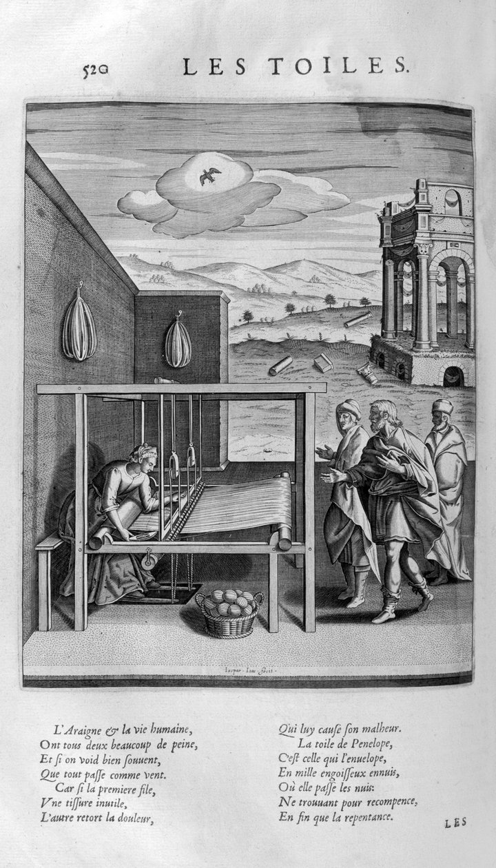 Minervas duk, ca 1615 (gravyr) av Leonard Gaultier