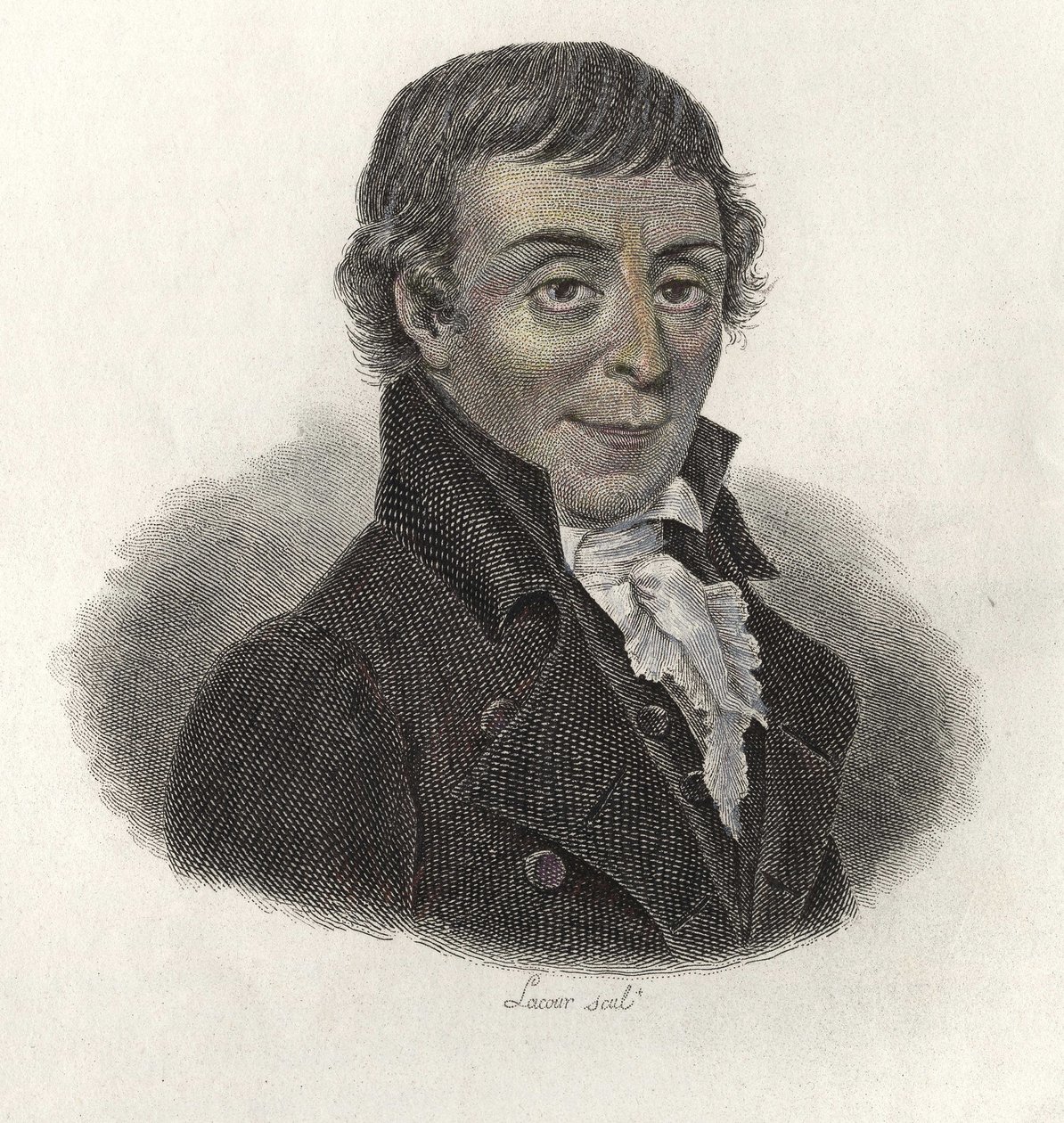 Porträtt av Abbe Gaultier (1746-1818), professor och metodolog för fransk allmänbildning. I "" Porträtt av användbara män"" av Leonard Gaultier