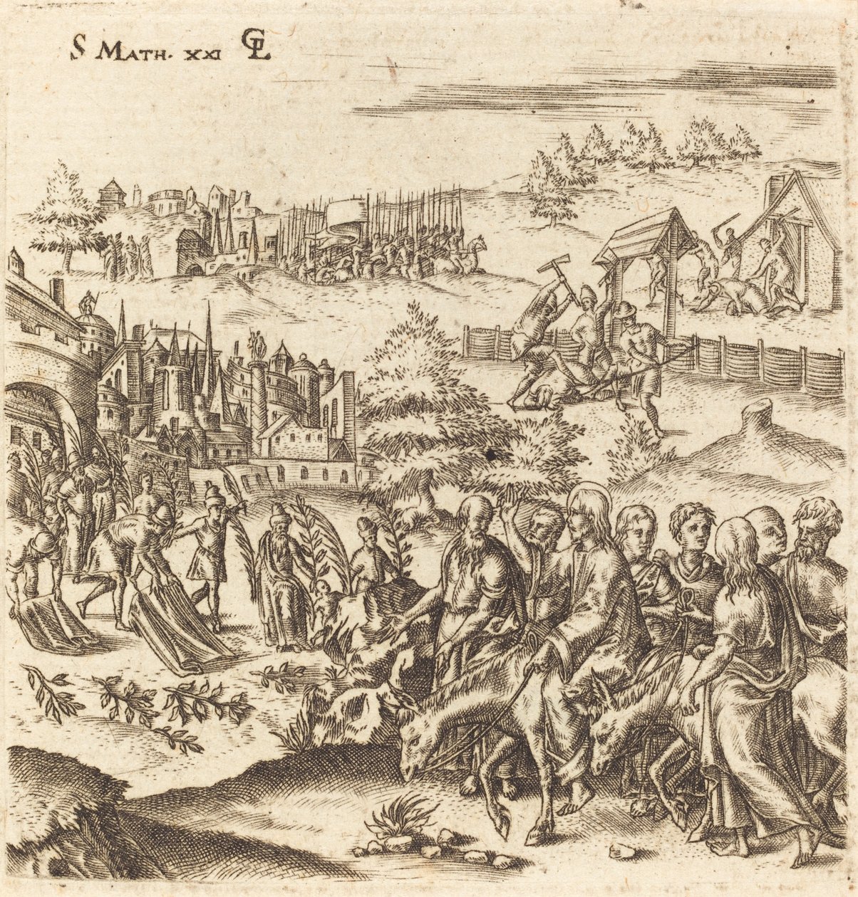 Inträdet i Jerusalem av Leonard Gaultier