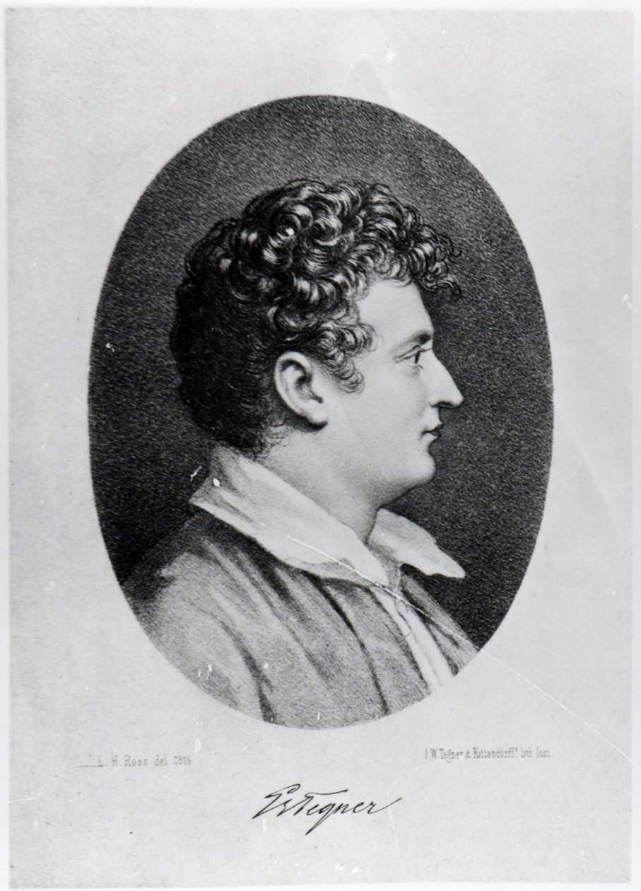 Esaias Tegner, graverad av Isaac Wilhelm Tegner och Johann Adolf Kittendorff av Leonard Henrik Roos af Hjelmsater