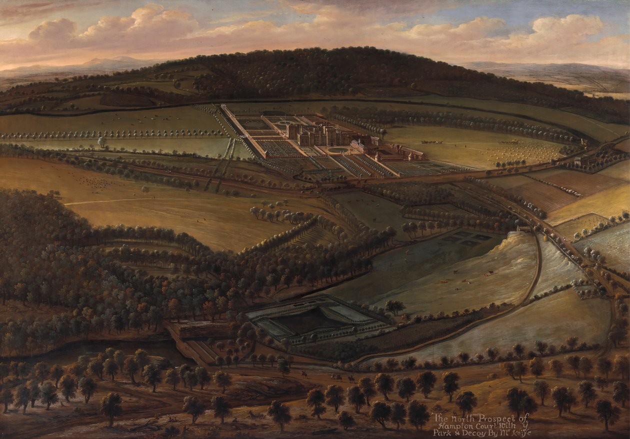 North Prospect of Hampton Court, Herefordshire av Leonard Knyff