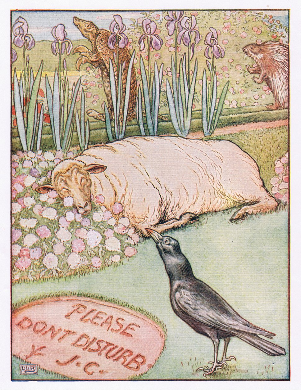 Och fåren somnade, illustration från 