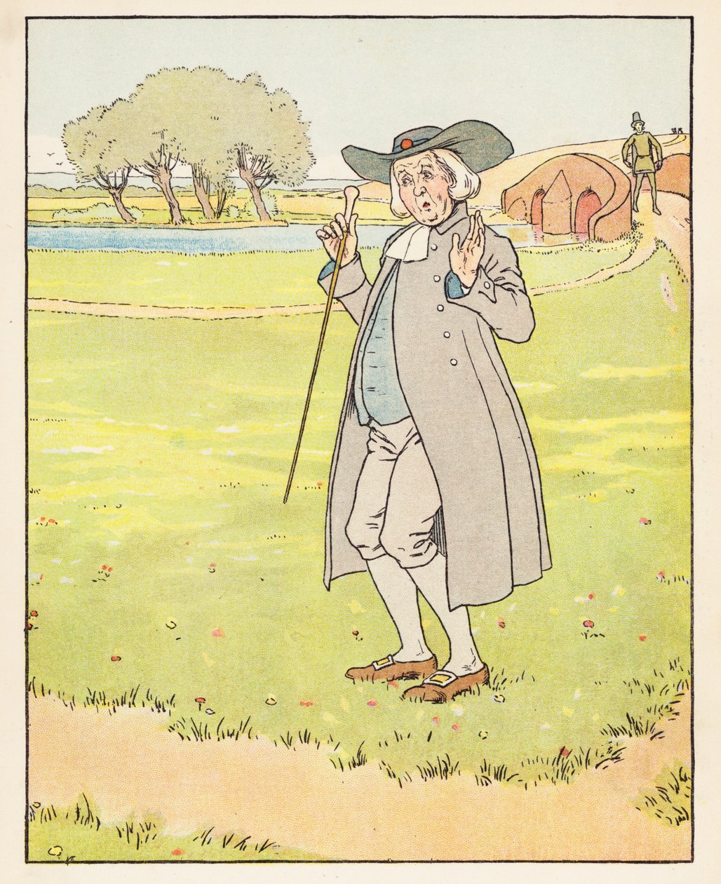 Den gyllene gåsen (färglitografi) av Leonard Leslie Brooke