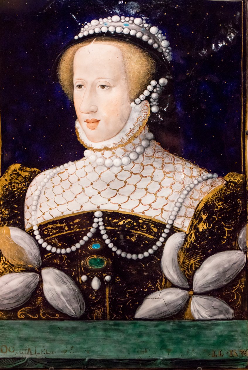 Eleonora av Habsburg, Limoges,1560 (Emalj på koppar) av Leonard Limosin
