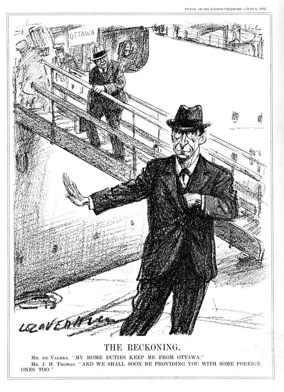 Eamon De Valera tackade nej till möjligheten att delta i Ottawa-konferensen 1932 av Leonard Raven Hill