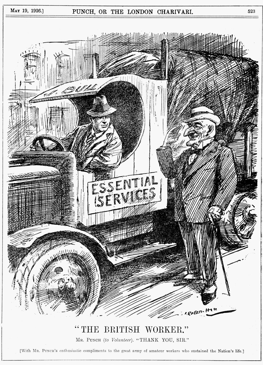 Generalstrejk i Storbritannien av Leonard Raven Hill