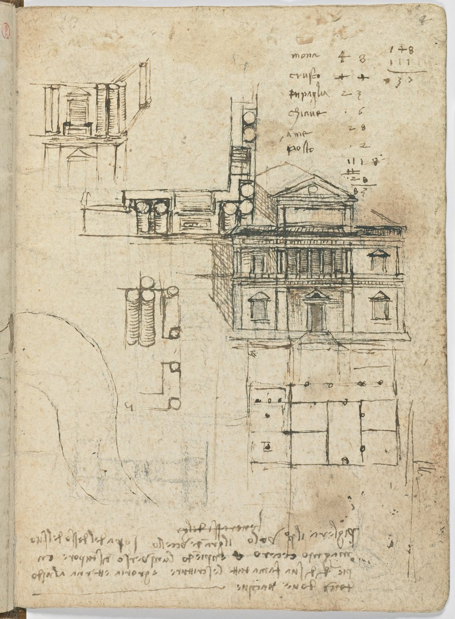 Fågelflygkod, c. 1505-06, pappersmanuskript, cc. 18, omslag III av Leonardo da Vinci