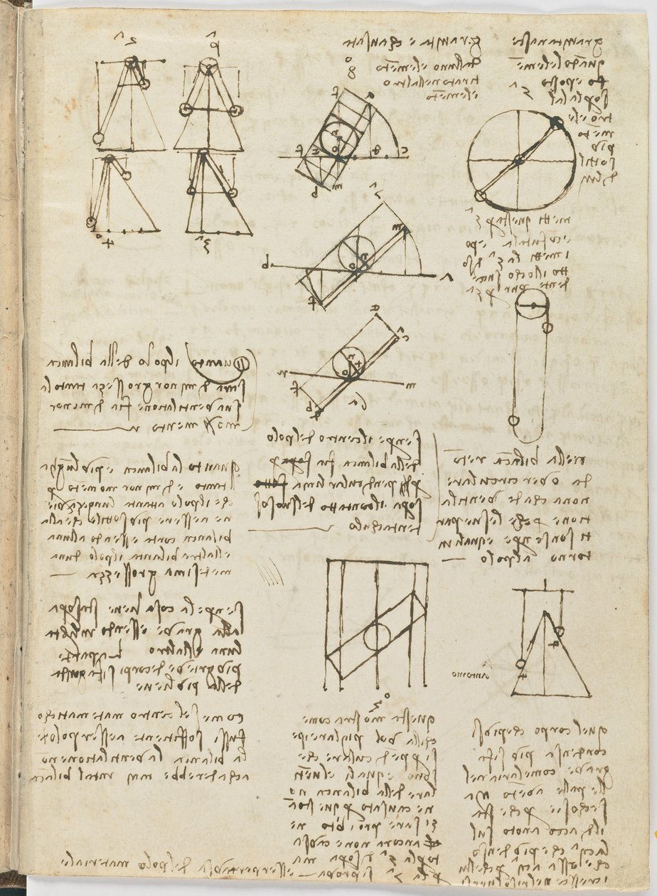 Fåglars flygkod, c. 1505-06, pappersmanuskript, cc. 18, ark 1 recto av Leonardo da Vinci