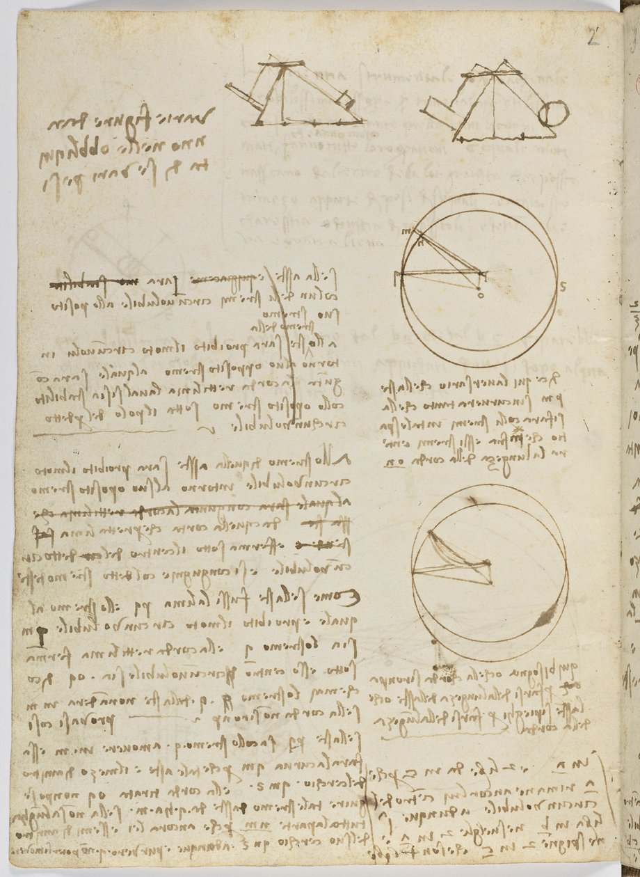 Fåglars flygkod, c. 1505-06, pappersmanuskript, cc. 18, blad 3 till av Leonardo da Vinci
