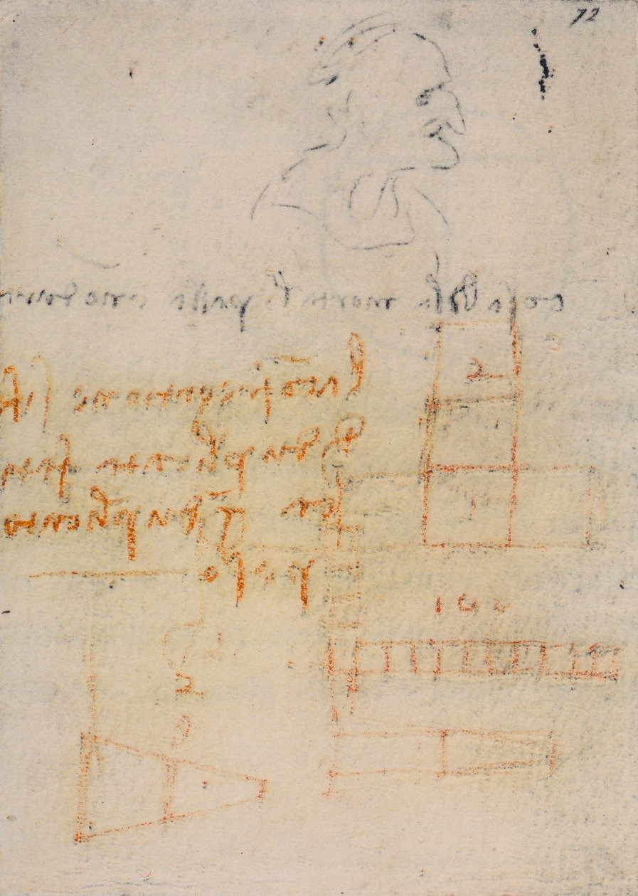 Codex Forster III, f.72r, reflektioner och anteckningar om fysik, c.1490-93 av Leonardo da Vinci