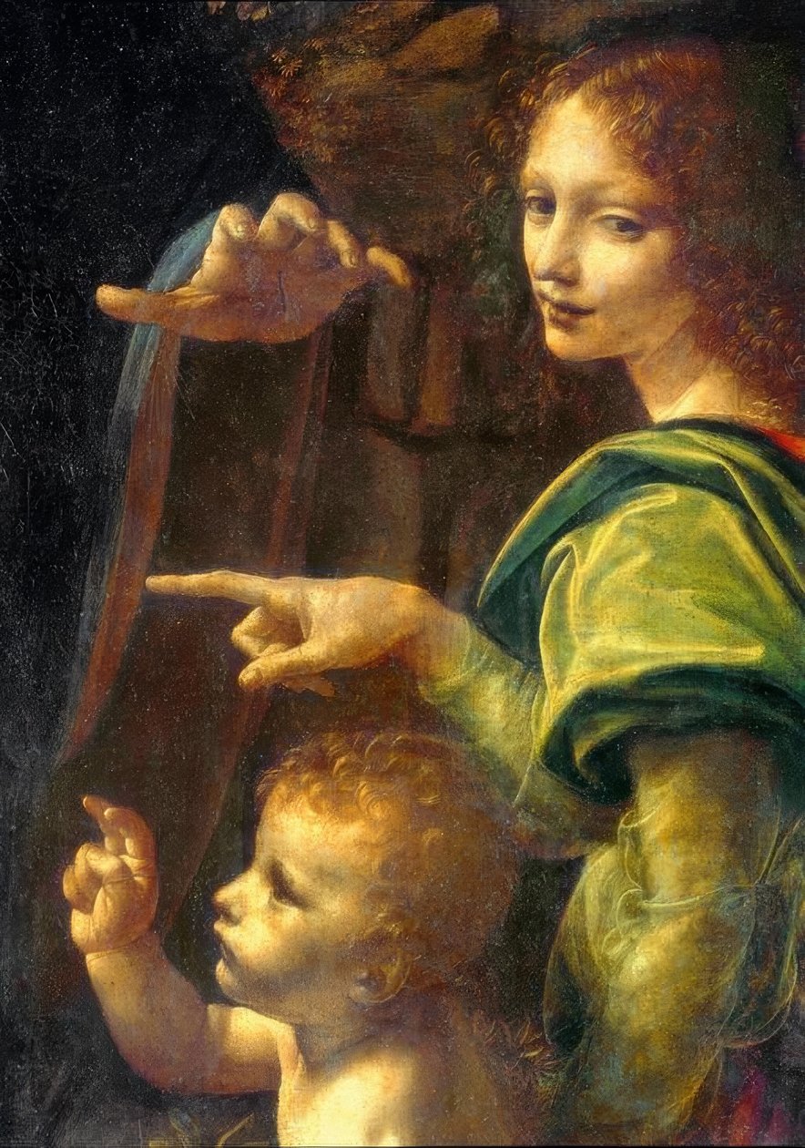 Madonnan i klippgrottan av Leonardo da Vinci