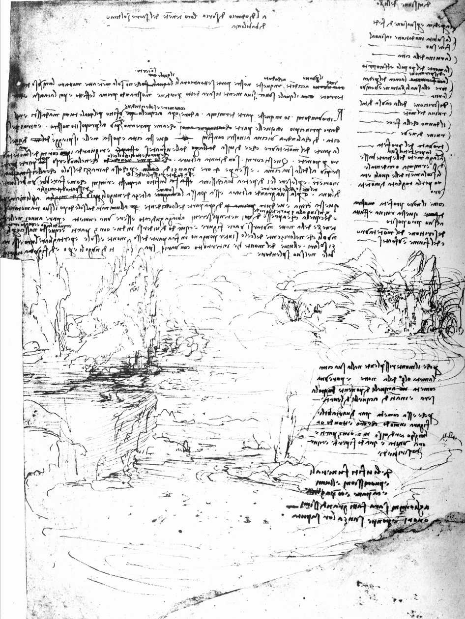 Fol.145v-a, sida från Da Vincis anteckningsbok av Leonardo da Vinci