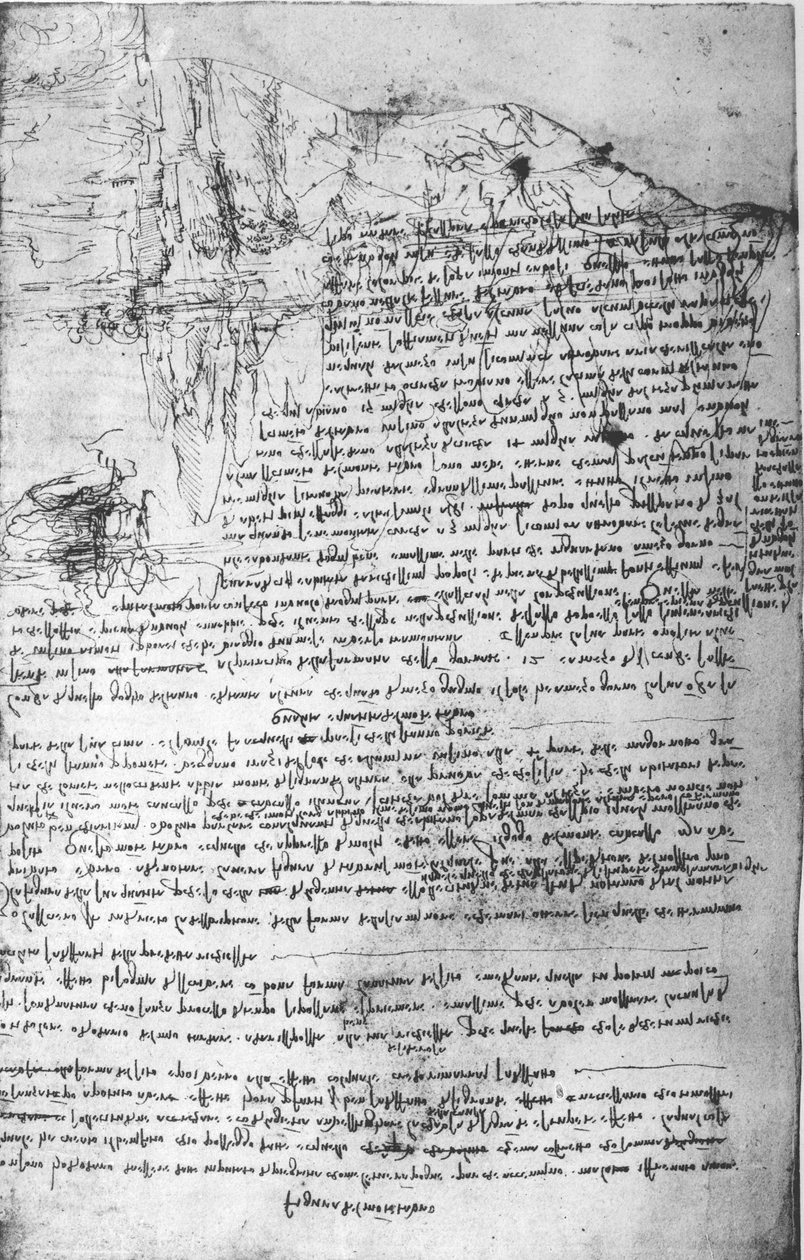 Fol.145v-b, sida från Da Vincis anteckningsbok av Leonardo da Vinci
