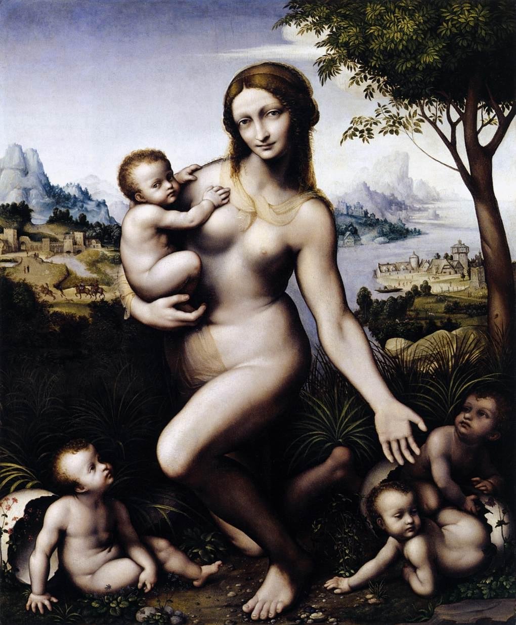 Leda and her Children av Leonardo da Vinci
