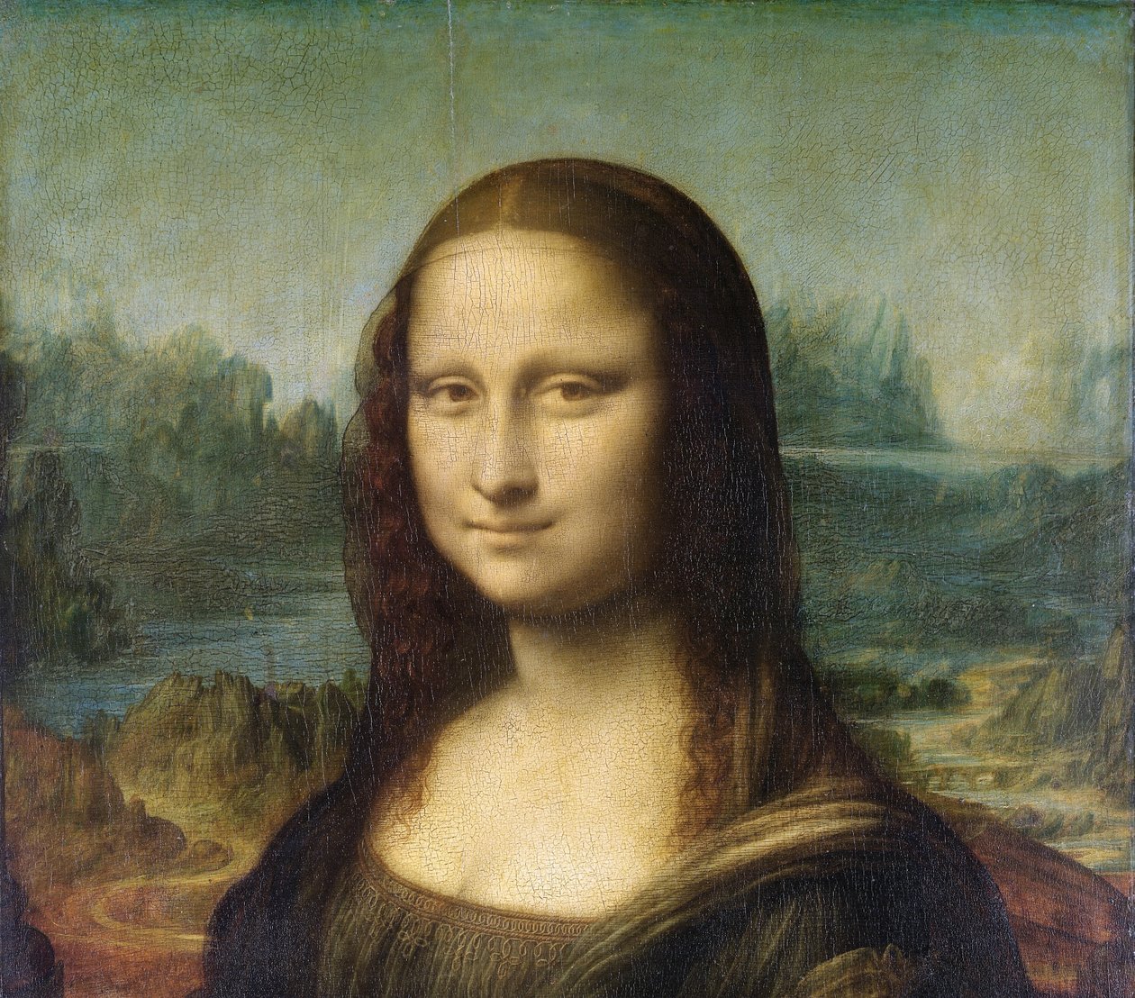 Mona Lisa, ca 1503-6 (uppgift om 3179) av Leonardo da Vinci