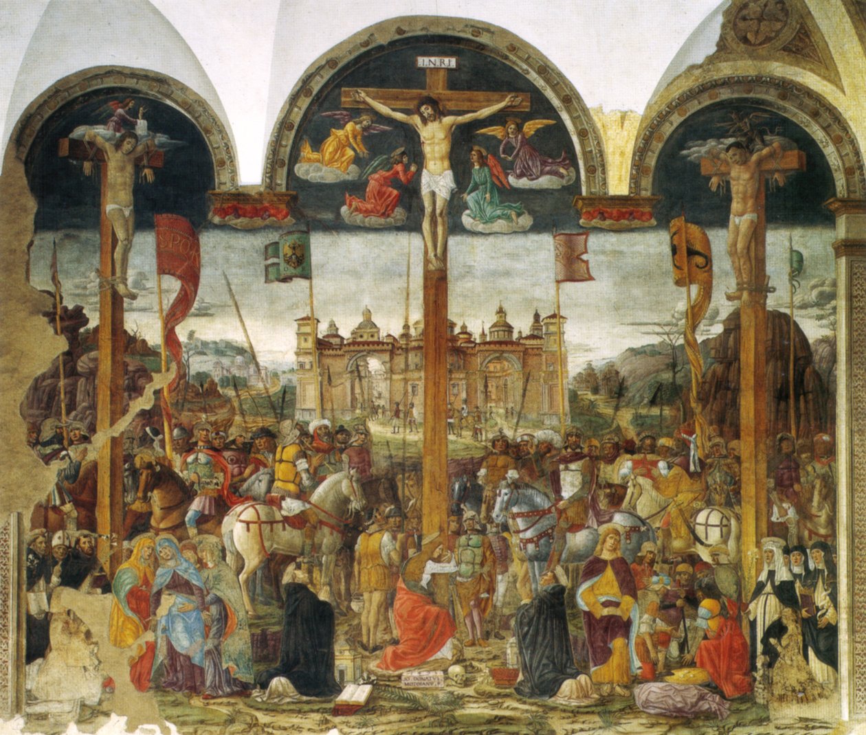 Montorfano, crocifissione, av Leonardo da Vinci