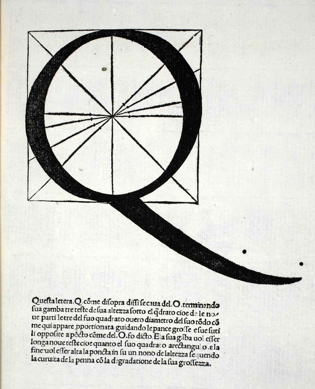 Q, illustration från "Divina Proportione" av Luca Pacioli (ca 1445-1517), ursprungligen publicerad. Venedig, 1509 av Leonardo da Vinci