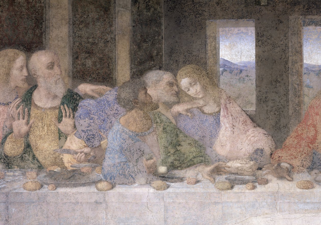 Den sidste nadver, 1495-97 (efter restaurering) swed av Leonardo da Vinci