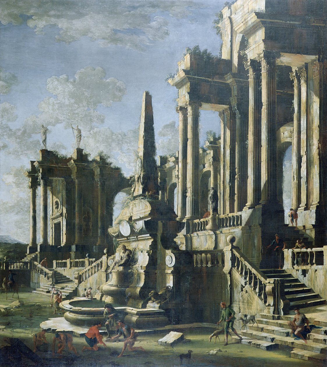 Imaginary Ruins (olja på duk) av Leonardo Coccorante