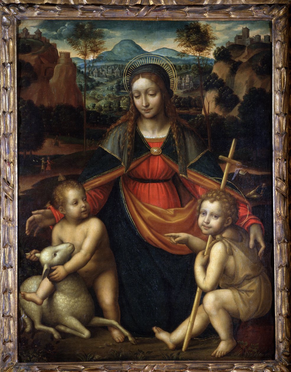 The Virgin - Leonardo da vinci-skolan, Museum of Menton av Leonardo da (school of) Vinci