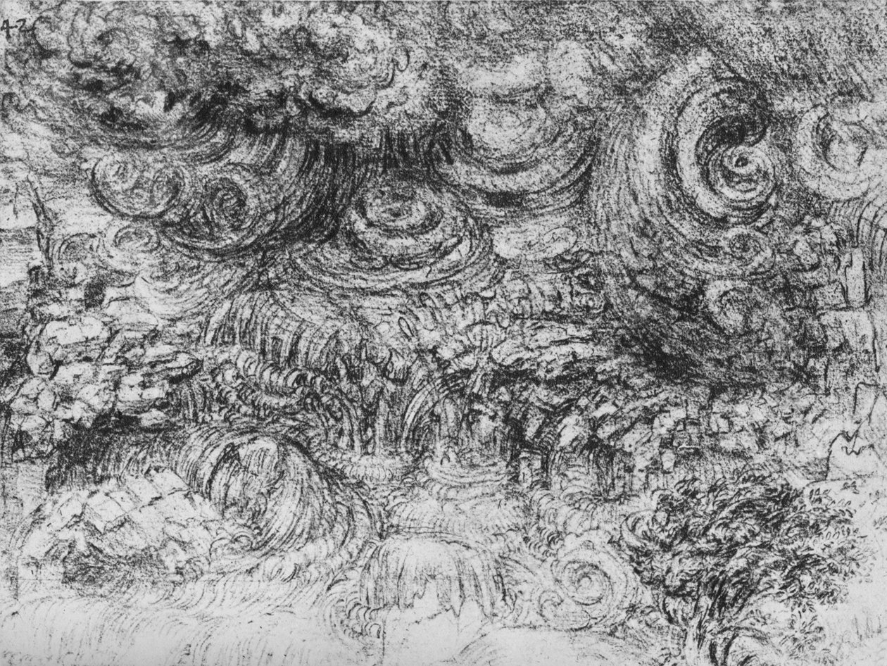 Ett molnbrott, c1480 1945 av Leonardo da Vinci