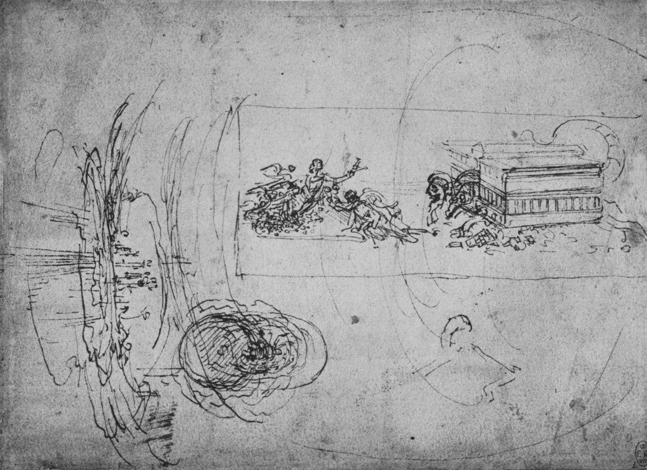 Allegorisk representation, c1480 1945 av Leonardo da Vinci