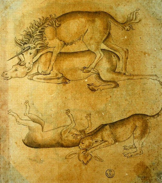 Djur (penna, bläck och tvätt på papper) av Leonardo da Vinci