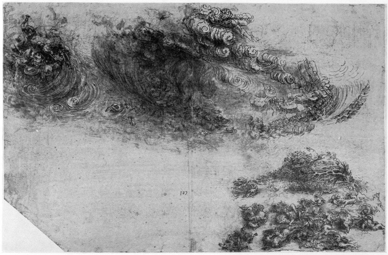 Apokalyptisk storm, sent 1400-tal eller tidigt 1500-tal 1954 av Leonardo da Vinci