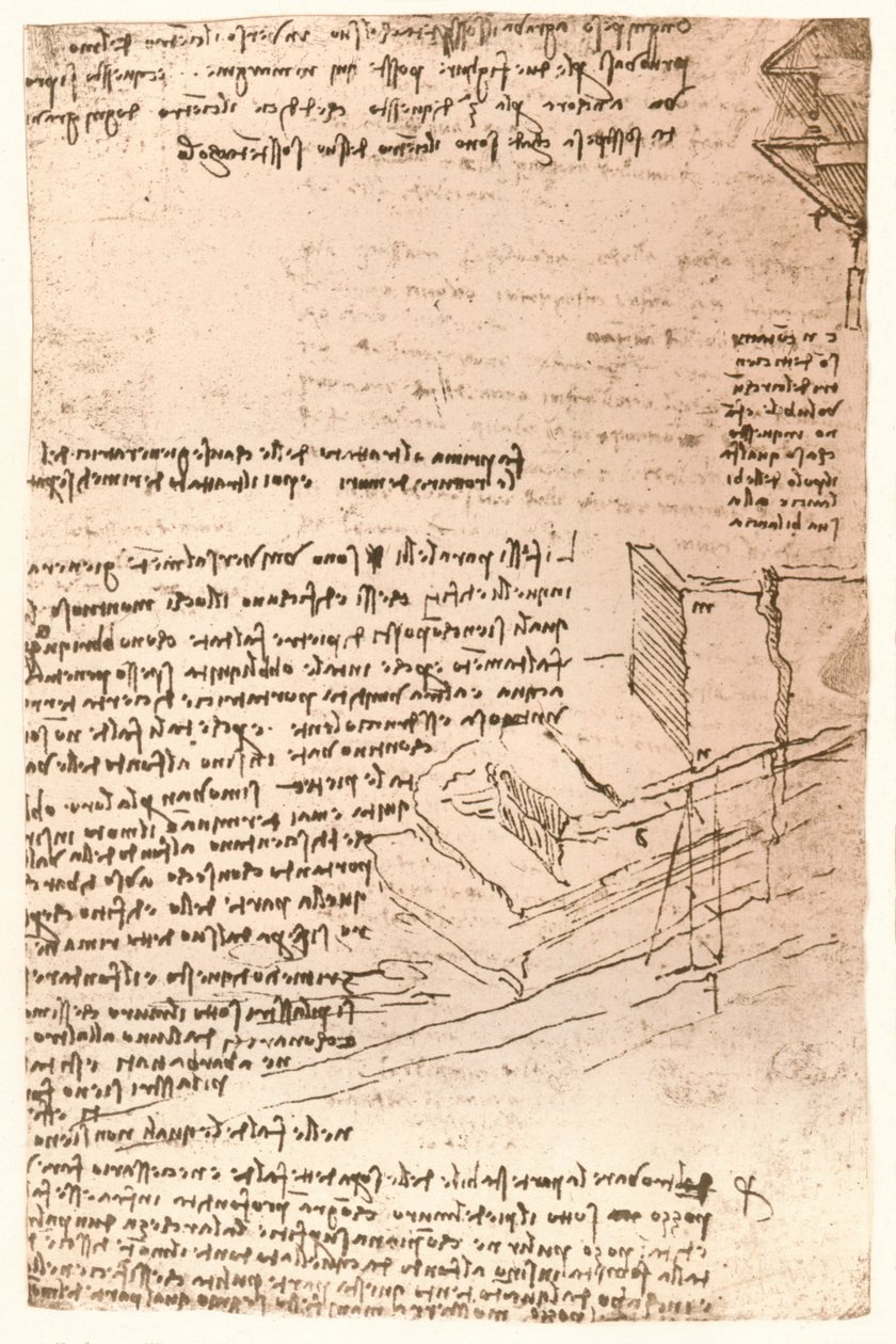 Arkitektritning, c1472-c1519 1883 av Leonardo da Vinci