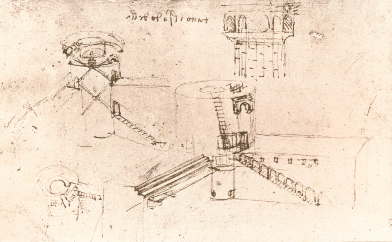 Arkitektur för slott, c1472-c1519 1883 av Leonardo da Vinci