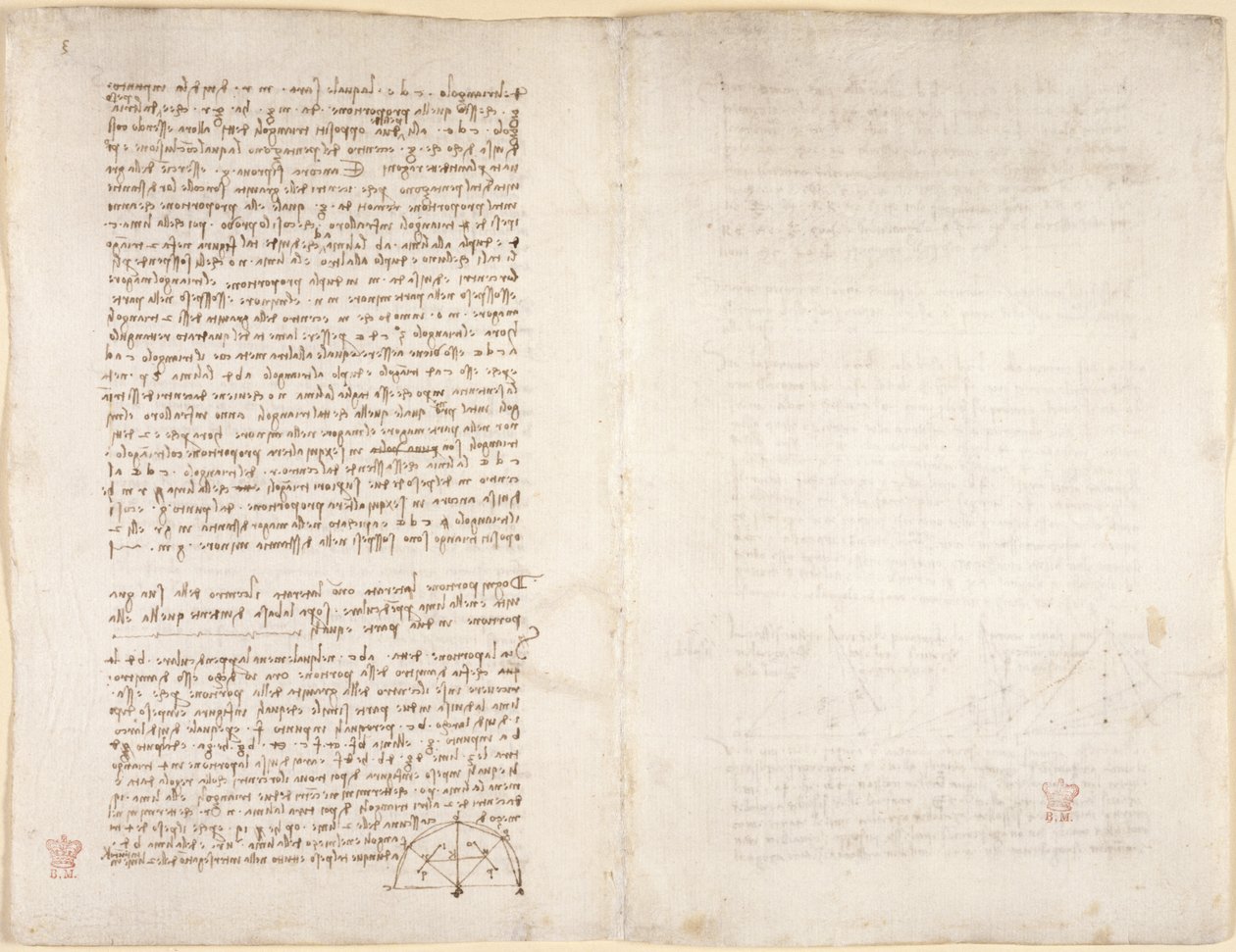 Arundel 263, f.215v, f.218 Anteckningar och diagram från 