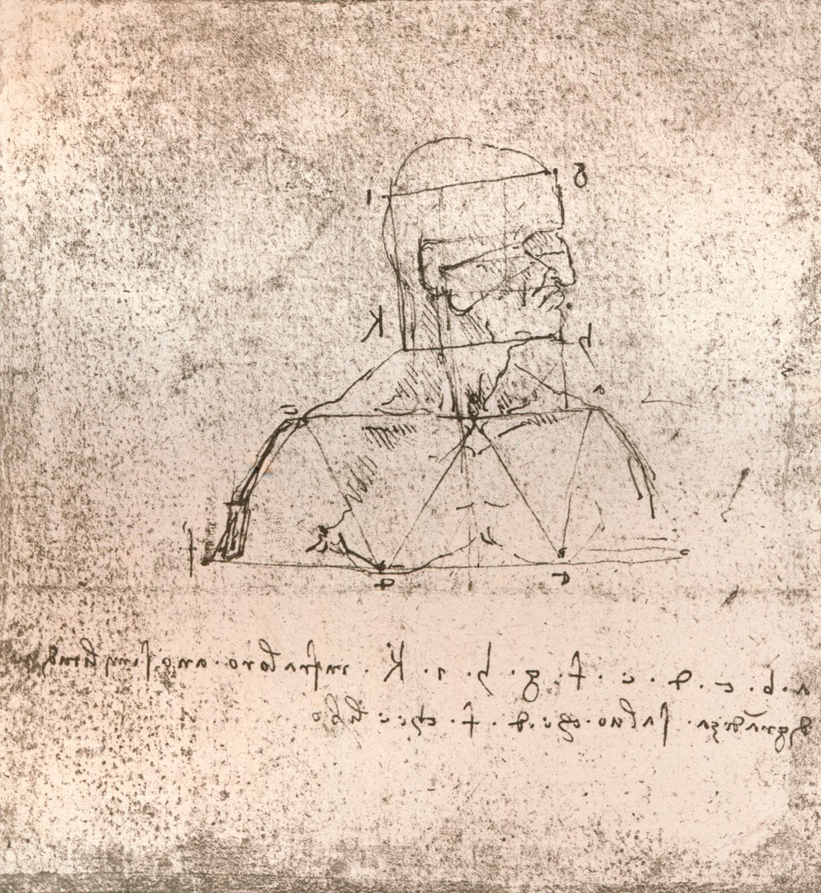 Ritning som illustrerar teorin om proportionerna av den mänskliga figuren, c1472-c1519 1883 av Leonardo da Vinci