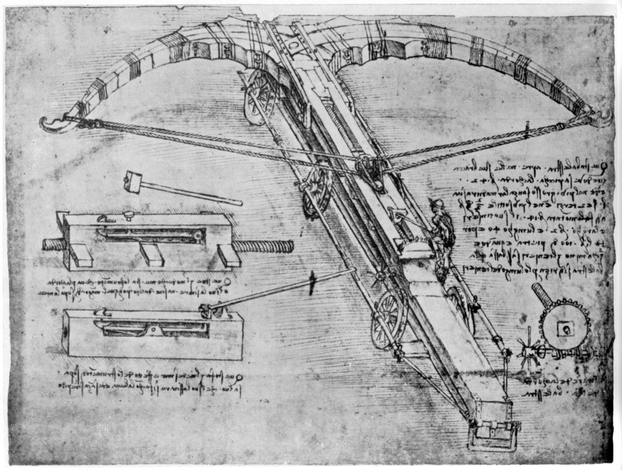Jättearmborst, 1480-1485 1954 av Leonardo da Vinci