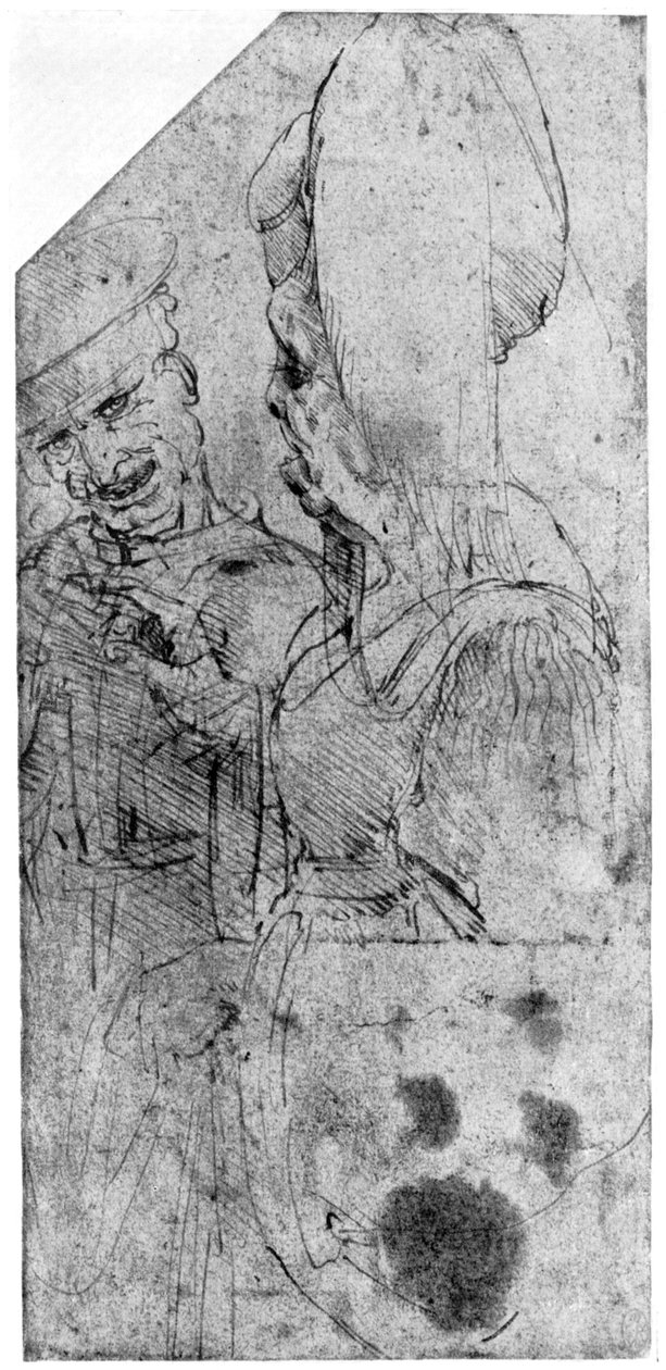 Groteskt par, sent 1400-tal eller tidigt 1500-tal 1954. av Leonardo da Vinci