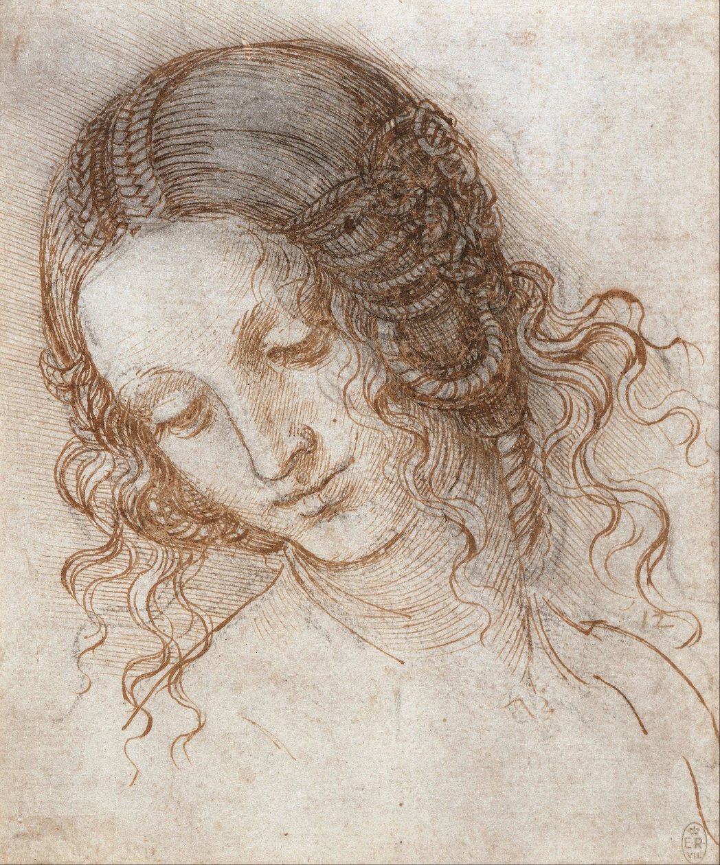 Ledas huvud av Leonardo da Vinci