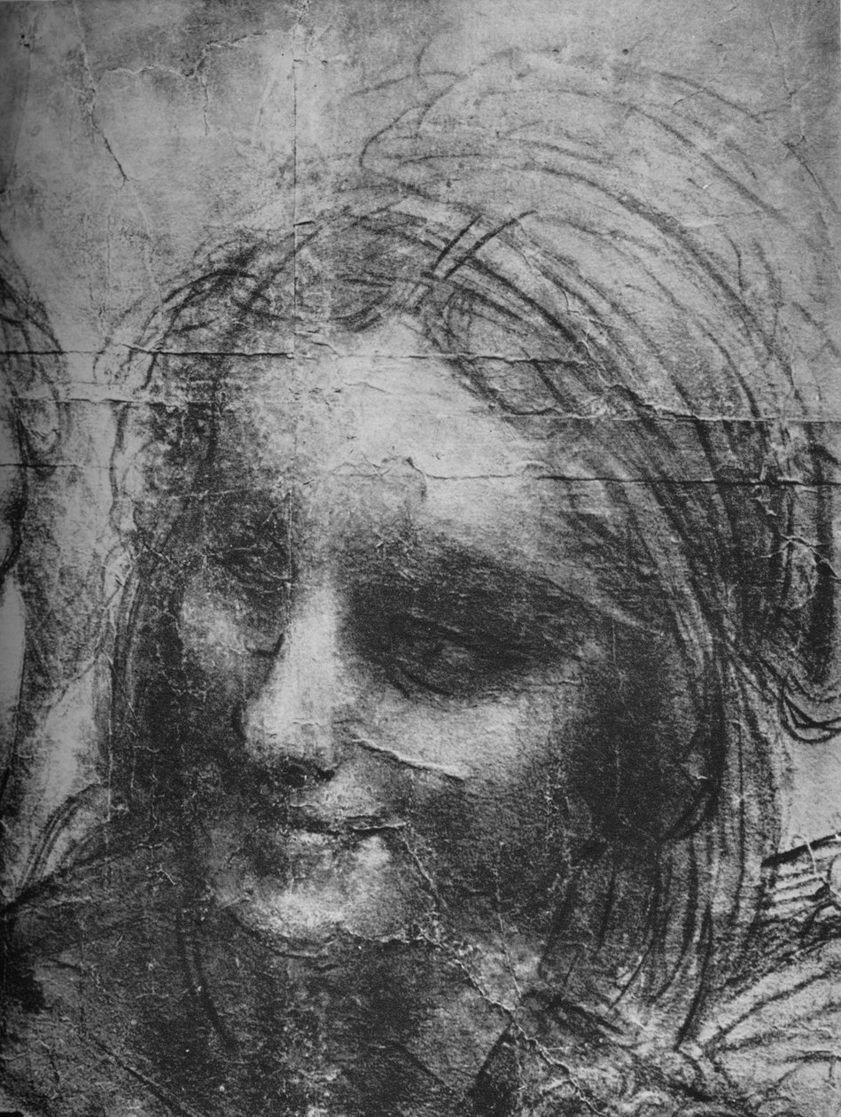 Chef för St. Anne - Jungfru och barn med St. Anne och spädbarn St. John, c1480 1945 av Leonardo da Vinci