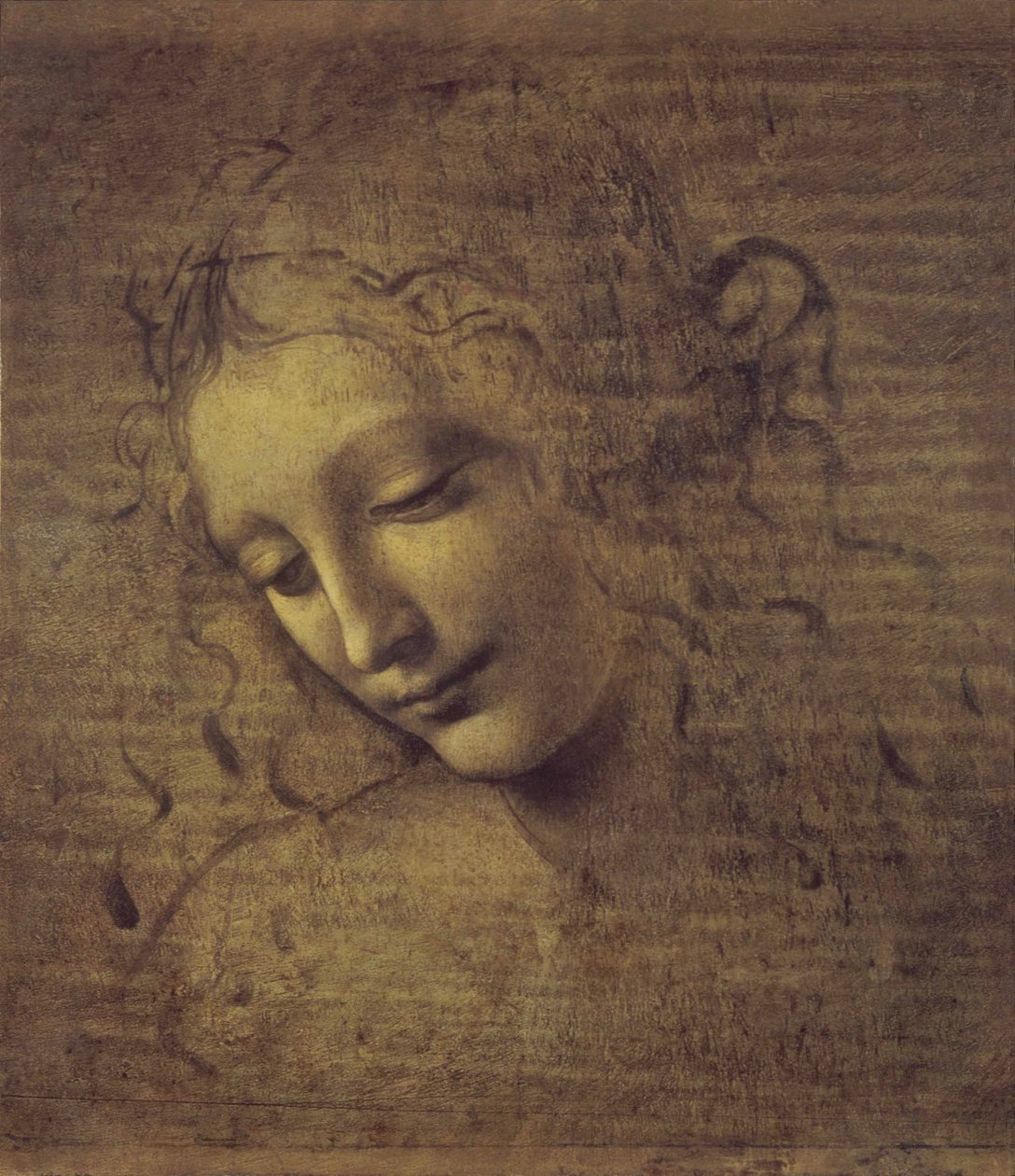 Chef för en kvinna La Scapigliata, 1500-talet av Leonardo da Vinci