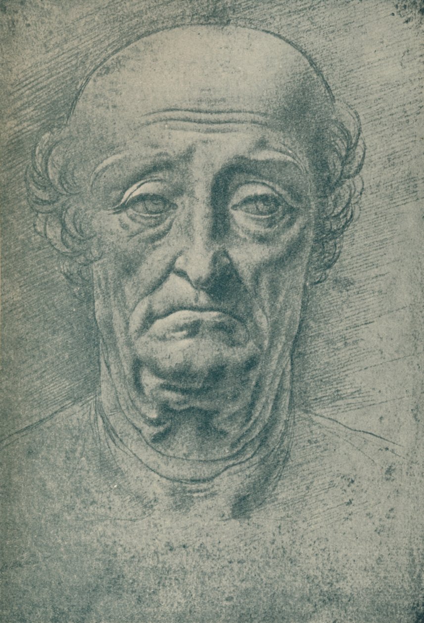 Head of an Old Man, c1400-talet, 1932 av Leonardo da Vinci