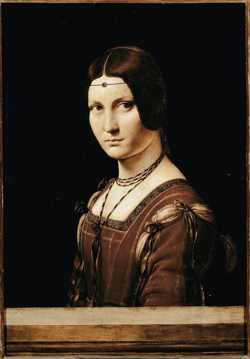 La Belle Ferronniere. (olja på trä av Leonardo da Vinci